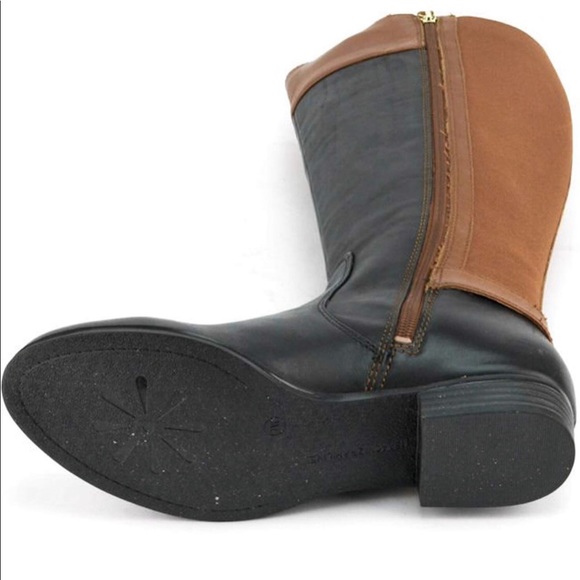 Toby leather riding boots two tone medium calf NWT - Picture 4 of 8